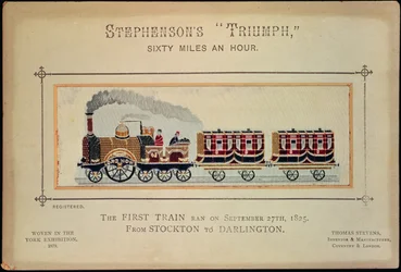 Stephensons Triumph, geweven voor de York Tentoonstelling, 1879